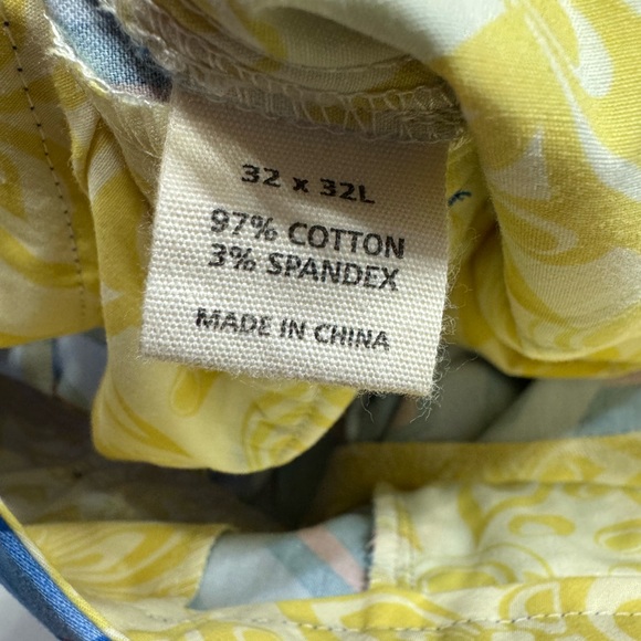 Loudmouth Golf Men’s Sz 32x32 Blue Red Geometric Cotton Pants Trousers NWOT - Picture 3 of 6